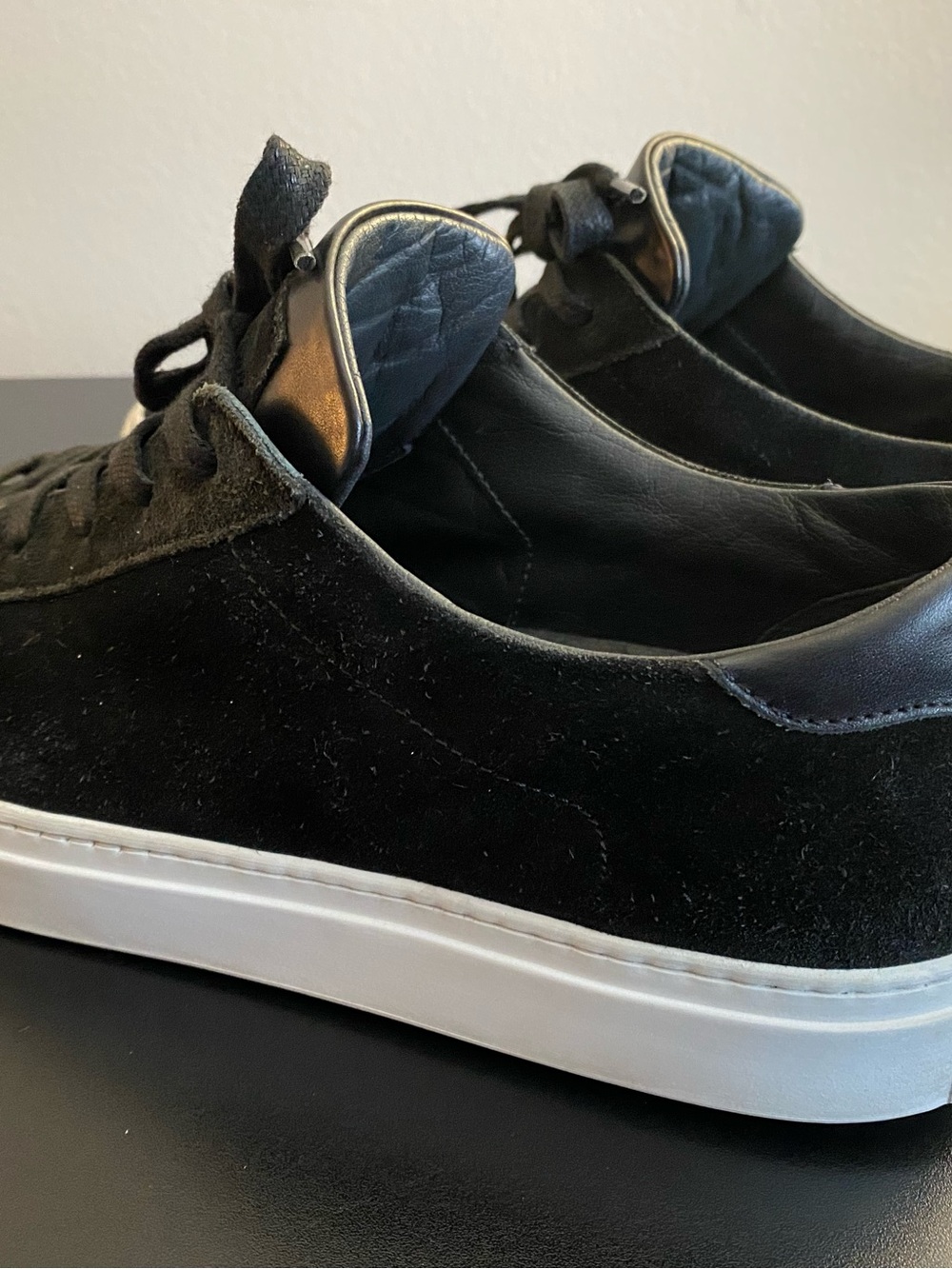 To Boot New York Adam Derrick Men 9 US Black Suede Low Top Sneakers Made Italy - Picture 2 of 13